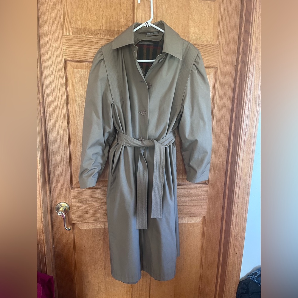 Vintage Jack set, removable plaid wool lining, drench coat